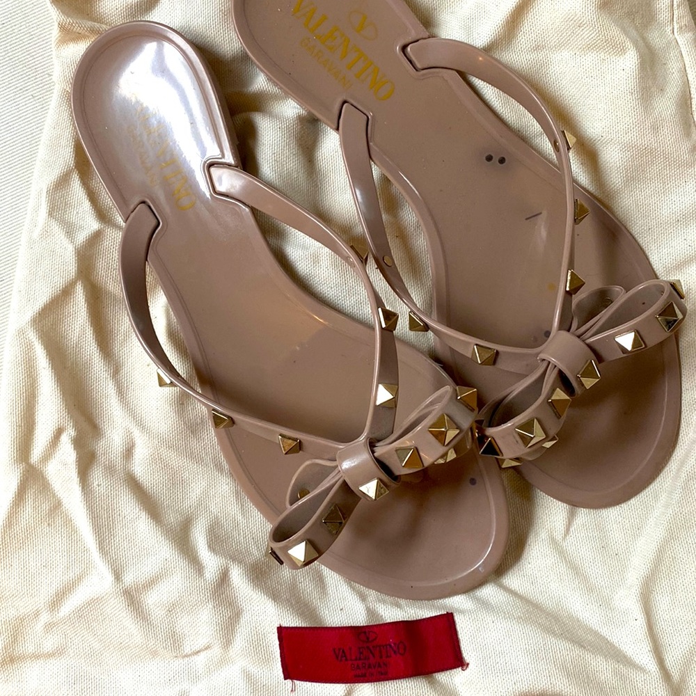 Valentino PVC bow sandal, Size 38